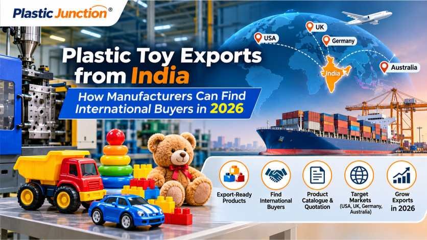 Plastic toy exports from India showing toy manufacturing, international buyers, and global export markets.